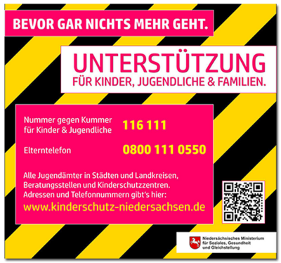 Unterstützung für Kinder Jugendliche & Familien - www.kinderschutz-niedersachsen.de